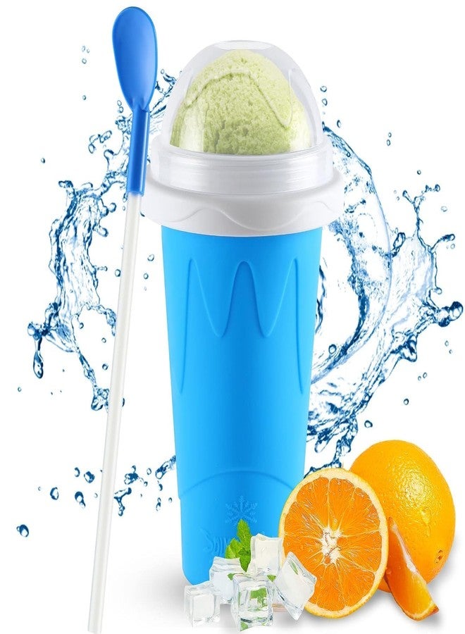 AISBUGUR Reusable Quick Frozen Magic Slushy Maker Cup with Lid Spoon for Home DIY Smoothie Ice Cream Shakes Children Kids Food Grade Silicone - Image 1